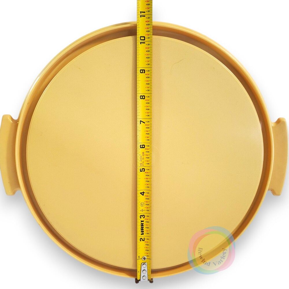 Vintage Tupperware Round Cake Carrier Harvest Yellow 12" - Picture 13 of 16
